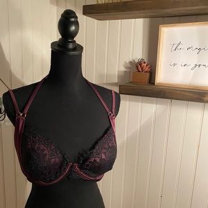 Adore Me Maroon Lace Bra